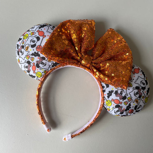 Halloween Mickey ghosts ears and hair accessories