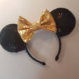 Black sequin minnie ears