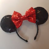 Black sequin minnie ears