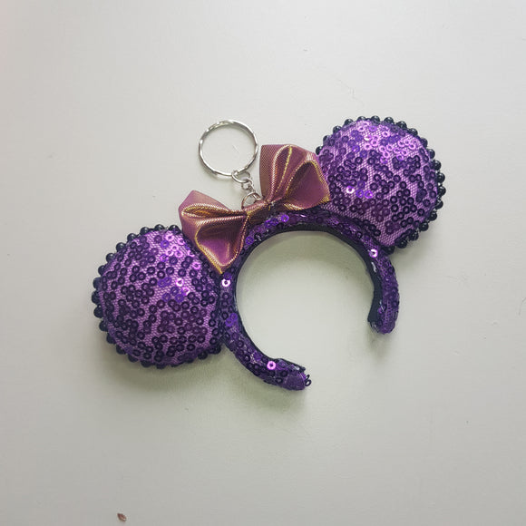 Purple sequin keyring/decoration