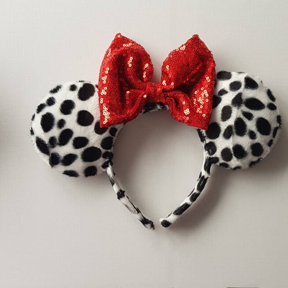 Dalmatian inspired Minnie ears
