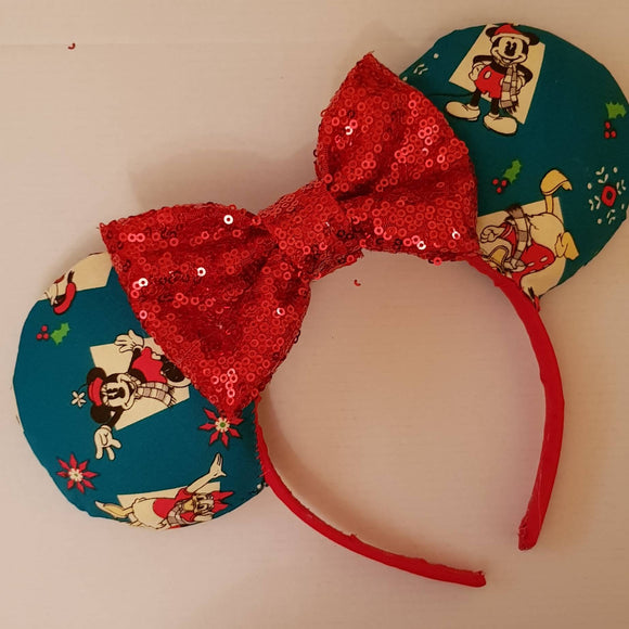 Christmas Mickey and friends Minnie ears