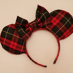 Christmas tartan ears