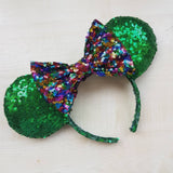 Rainbow Minnie ears