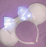 Purple sequin minnie ears choice of bow