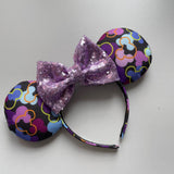 30th inspired mickey head ears, knotband and scrunchie