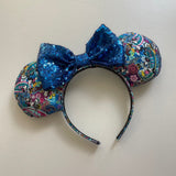 Mickey and Minnie paisley print ears, knotband and scrunchie