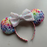 Pride rainbow love ears - choice of bow