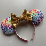 Pride rainbow love ears - choice of bow