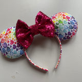 Pride rainbow love ears - choice of bow