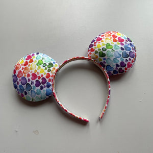 Pride rainbow love ears - choice of bow