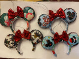 Disney themed Christmas decorations / keyring