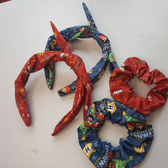 Harry Potter Christmas knotbands and scrunchies