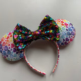 Pride rainbow love ears - choice of bow