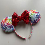 Pride rainbow love ears - choice of bow